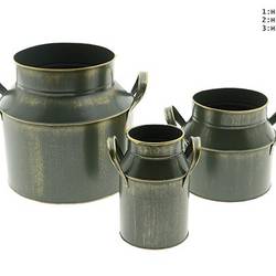 Milchkanne 3/Set grün D18cm H23cm