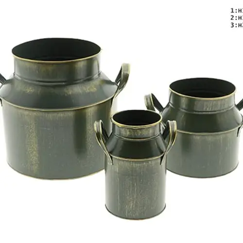 Milchkanne 3/Set grün D18cm H23cm