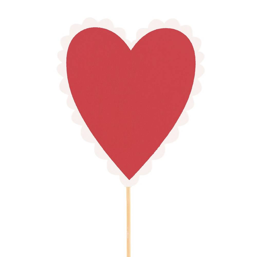 Herz auf Stab Lacey rot L10cm D08cm