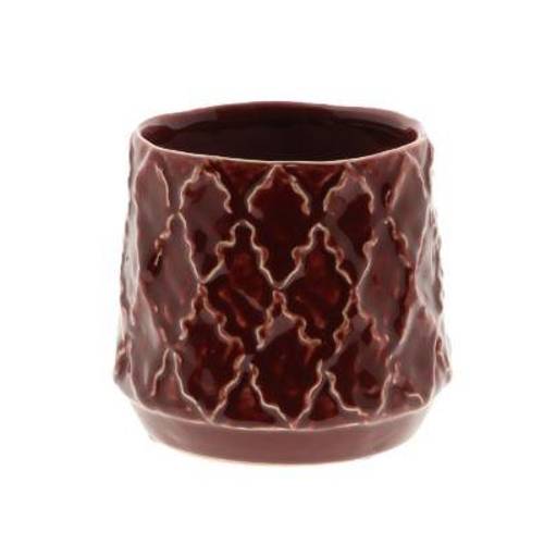Keramik Übertopf Zaria rot D12cm H11cm