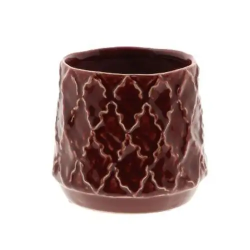 Keramik Übertopf Zaria rot D12cm H11cm