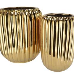 Keramik Übertopf Harper gold 2/Set 40x 4/28x41cm