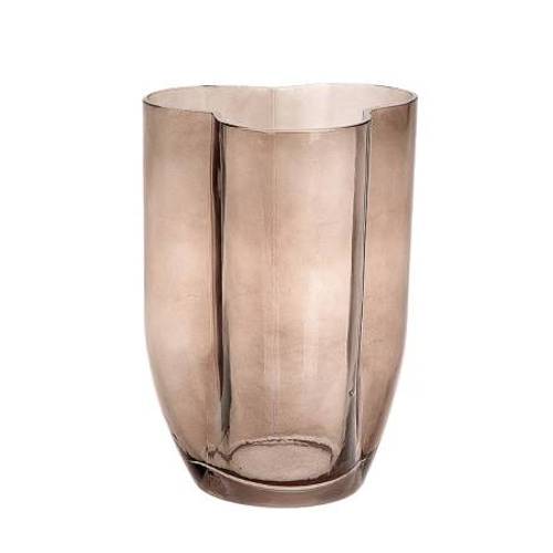 Glas Vase Bijoux braun D16cm H23cm
