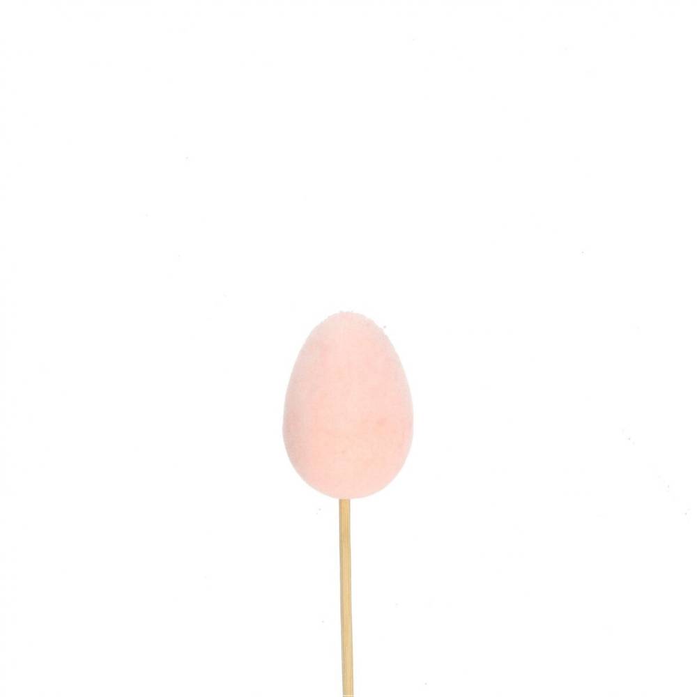 Ostern Deko/stab 12cm Ei flock 5cm