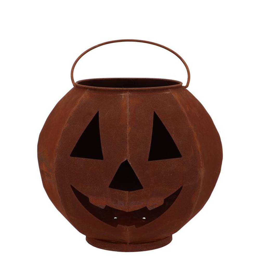 Deko Laterne Kürbis Rost D23cm H20cm