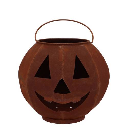 Deko Laterne Kürbis Rost D23cm H20cm