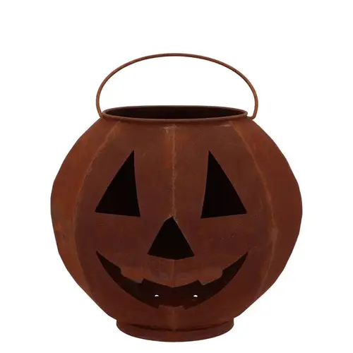 Deko Laterne Kürbis Rost D23cm H20cm