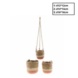 Korb Hang Nora 3/Set rosa D16cm H16cm