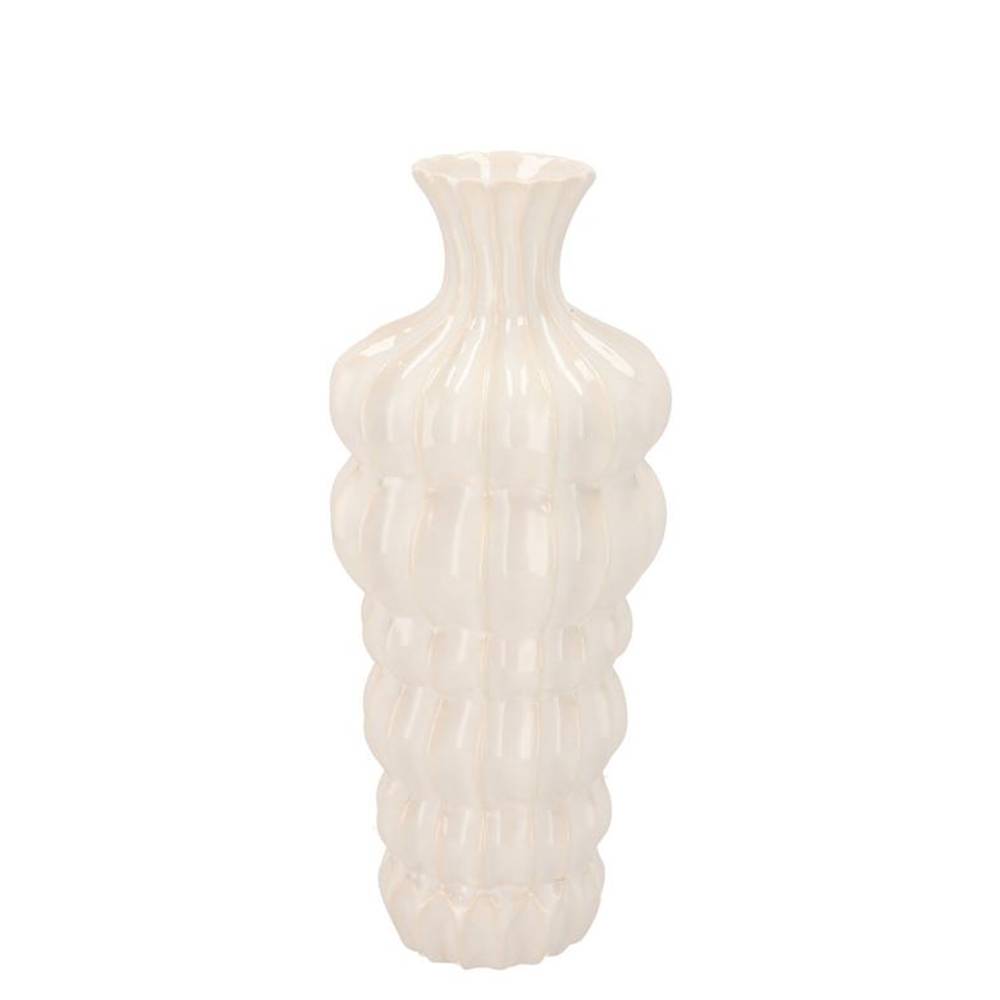 Keramik Vase Dunja weiss 12x12x25cm