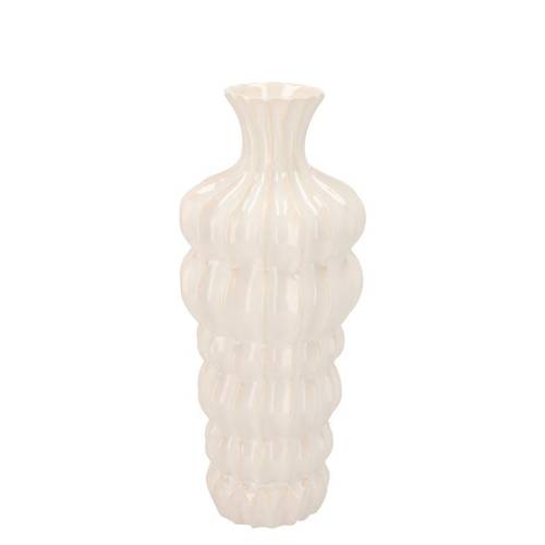 Keramik Vase Dunja weiss 12x12x25cm