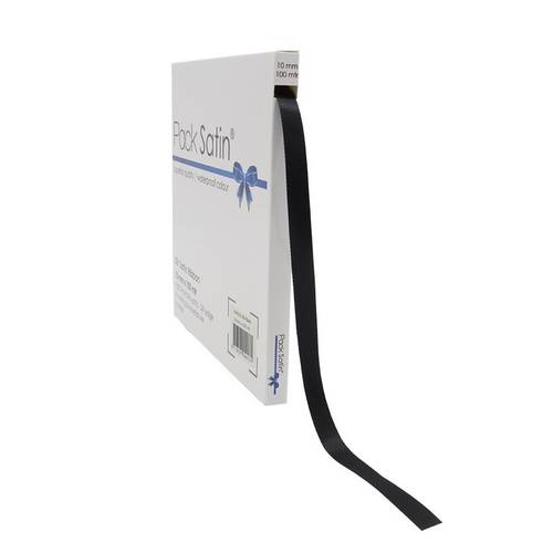Band Vivant Satin schwarz 10mm 100m