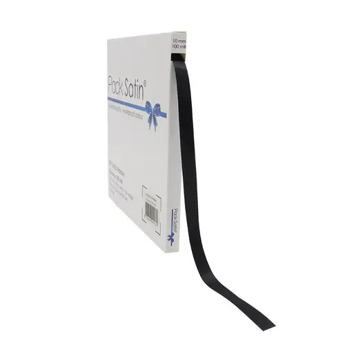 Band Vivant Satin schwarz 10mm 100m
