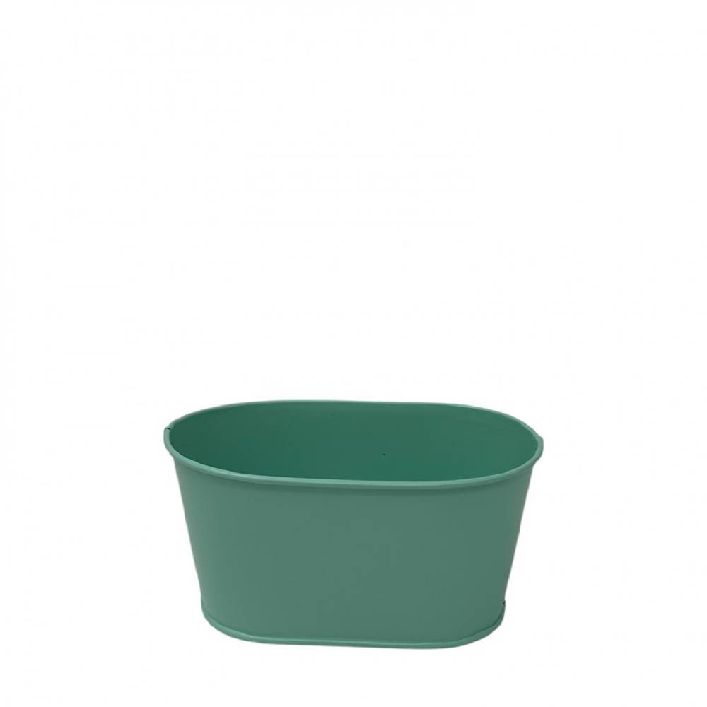Zink Topf Milo grün D15.5cm H08cm