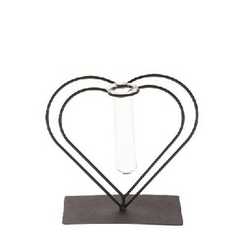 Metall Herz +1 Rohr 14x07x17cm