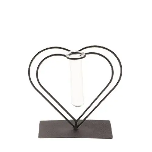 Metall Herz +1 Rohr 14x07x17cm