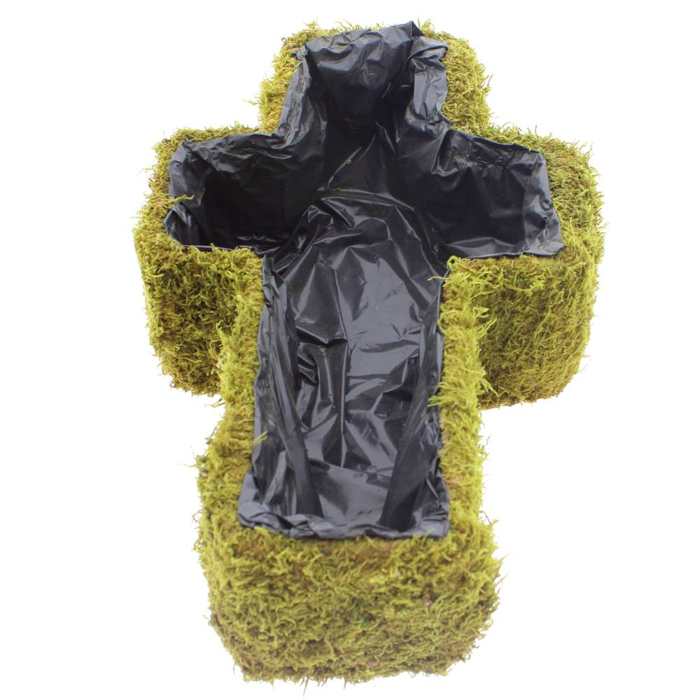 Moos Übertopf Kreuz grün D40cm