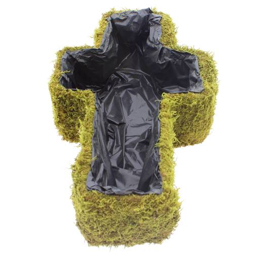 Moos Übertopf Kreuz grün D40cm
