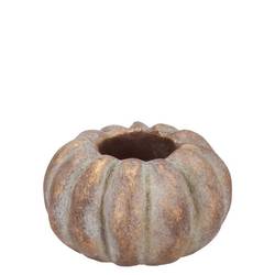 Beton Übertopf Kürbis gold 08×08×05cm