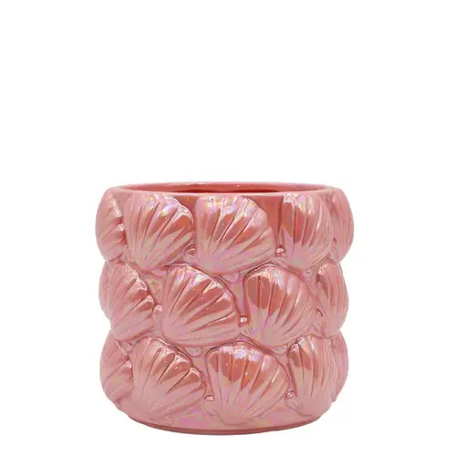 Keramik Übertopf Mare rosa D15cm H13.5cm