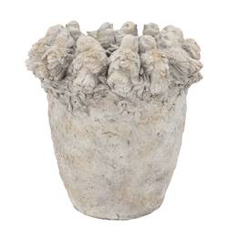 Beton Übertopf Sperling grau 28x27x28cm