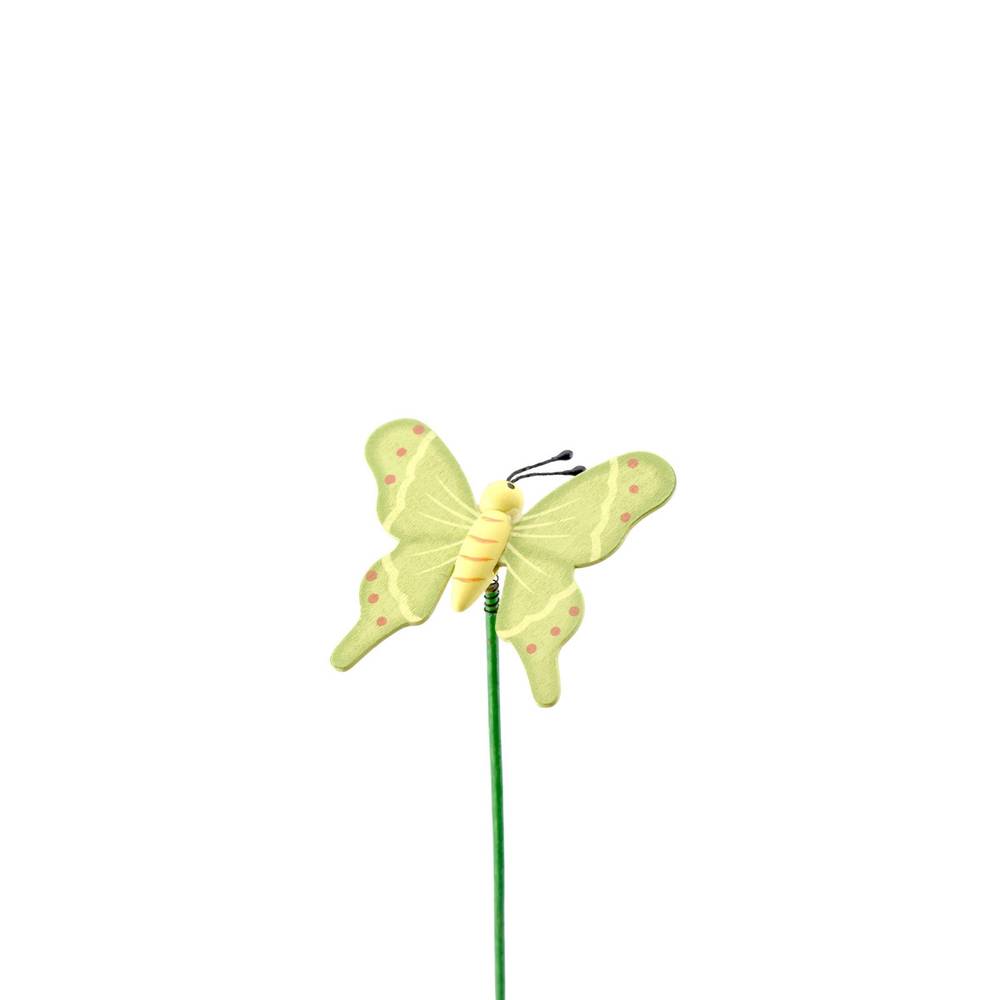 Schmetterling auf Stab hell grün L50cm D07cm