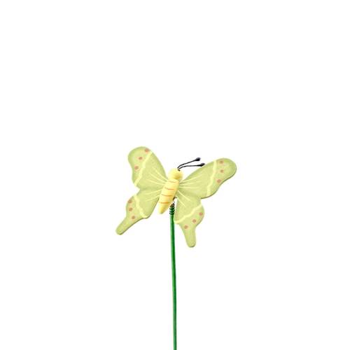 Schmetterling auf Stab hell grün L50cm D07cm