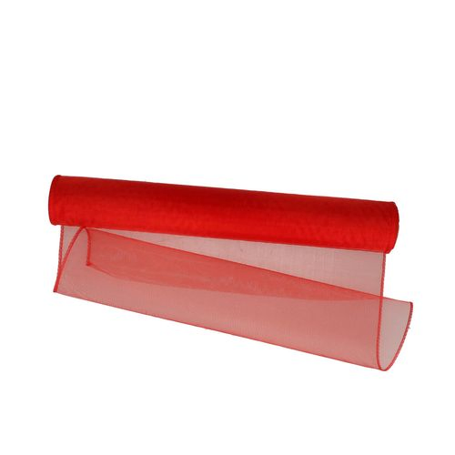 Dekostoff Rolle 40cm Organza rot 9m