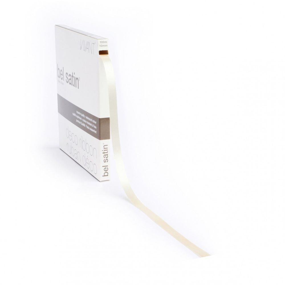 Band Vivant Satin creme 10mm 100m