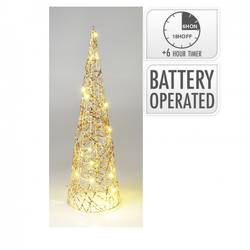 Deko Baum LED weiss D12cm H40cm +timer 