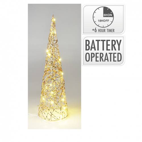 Deko Baum LED weiss D12cm H40cm +timer 