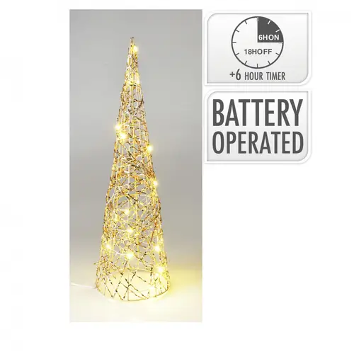 Deko Baum LED weiss D12cm H40cm +timer 