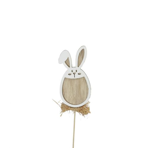 Kaninchen auf Stab weiss h30cm 9cm