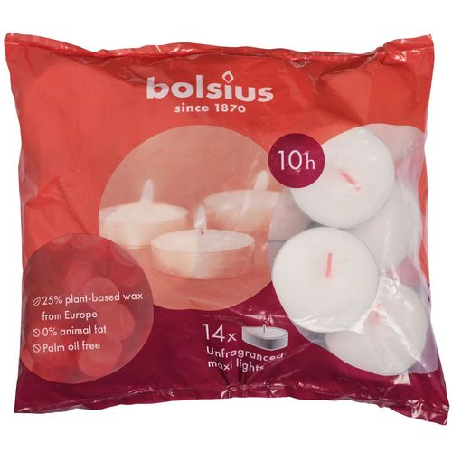 Teelichte maxi weiss 10 Stunden x14