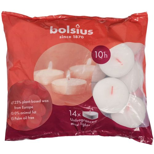 Teelichte maxi weiss 10 Stunden x14