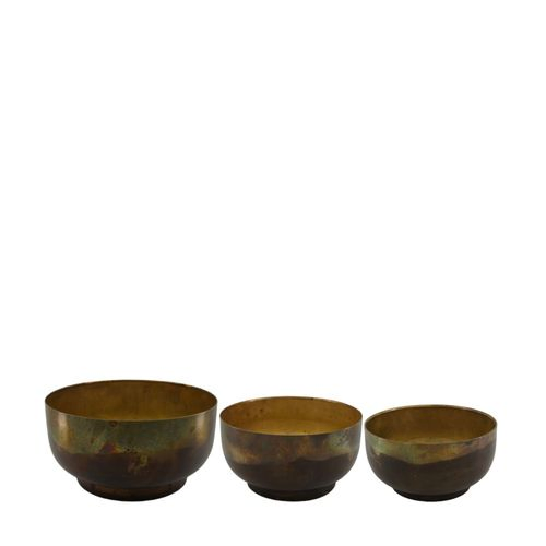Metal Schüssel Set von 3 D34cm H18cm