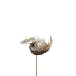 Vogelnest auf stab Natur L20cm D05cm