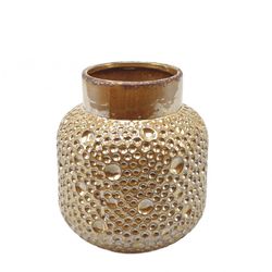 Keramik oorto gold d19cm h22.5cm
