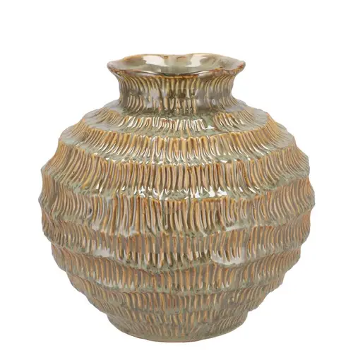 Keramik Vase Loui sand 21x21x20cm