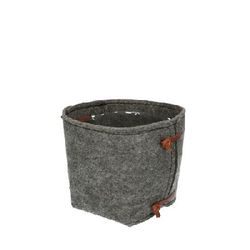 Übertopfdeckel Filz grau D13cm H12.5cm