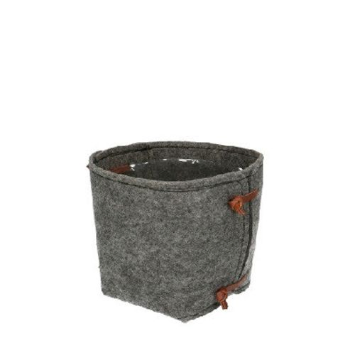 Übertopfdeckel Filz grau D13cm H12.5cm