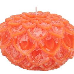 Kerze Dahlia orange 15x10cm