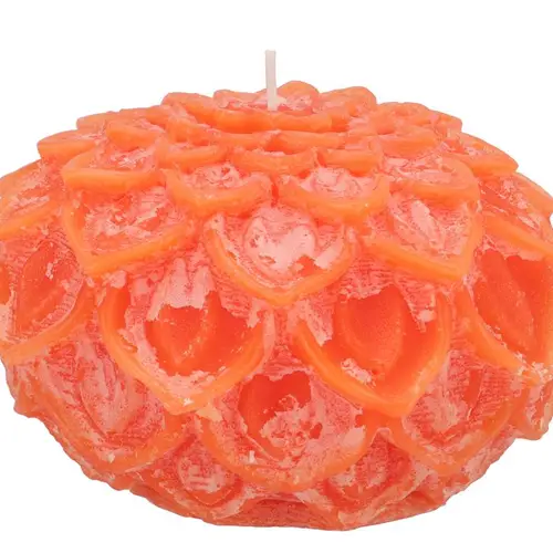 Kerze Dahlia orange 15x10cm