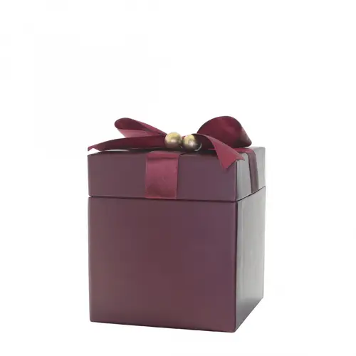 Geschenkbox weinrot D09.5cm H10cm