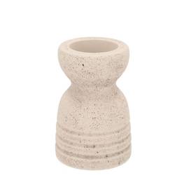 Beton Kerzenständer weiss 09x09x12cm