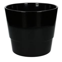 Keramik Übertopf Basic schwarz D22cm H19cm