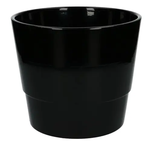 Keramik Übertopf Basic schwarz D22cm H19cm