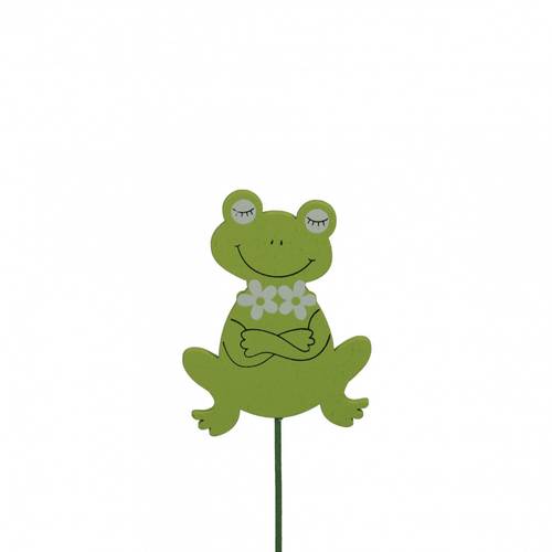 Frosch auf Stab L20cm D07cm