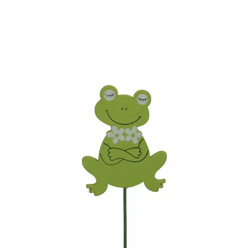 Frosch auf Stab L20cm D07cm