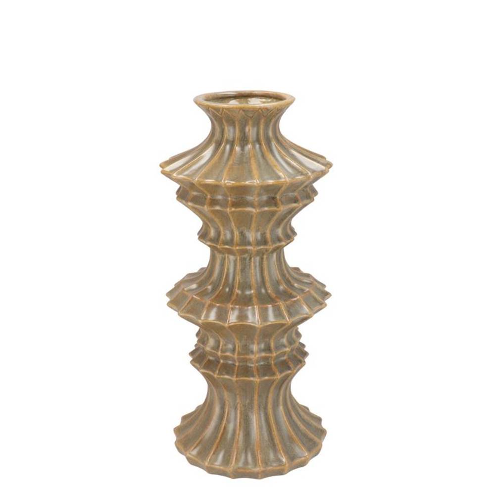 Keramik Vase Maysa dunkel grün 13x13x30cm
