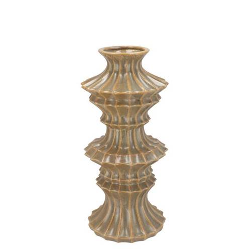 Keramik Vase Maysa dunkel grün 13x13x30cm